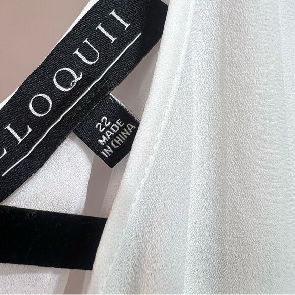 Eloquii White Cold Shoulder Top - Picture 3 of 3